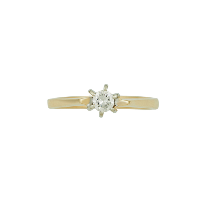 Кольцо из золота 585 пробы c бриллиантом, Л 7502 7035 за 43740