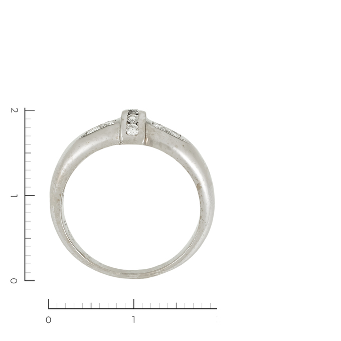 Кольцо из белого золота 585 пробы c 9 бриллиантами, Л 2809 7506 за 45520