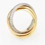 Кольцо из комбинированного золота 750 пробы c 102 бриллиантами Л28071556 фото 3