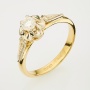 Кольцо из комбинированного золота 750 пробы c 3 бриллиантами Л76001818 фото 1