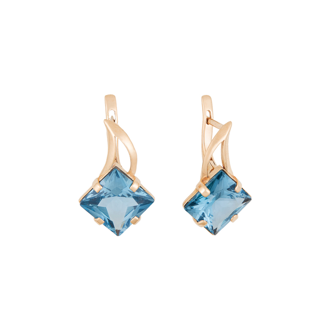 Серьги из золота 585 пробы c топазами Лондон, Л 5207 7627 за 47200