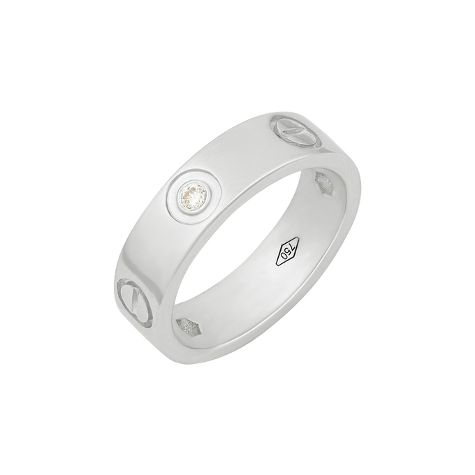 Кольцо из золота 750 пробы c бриллиантами