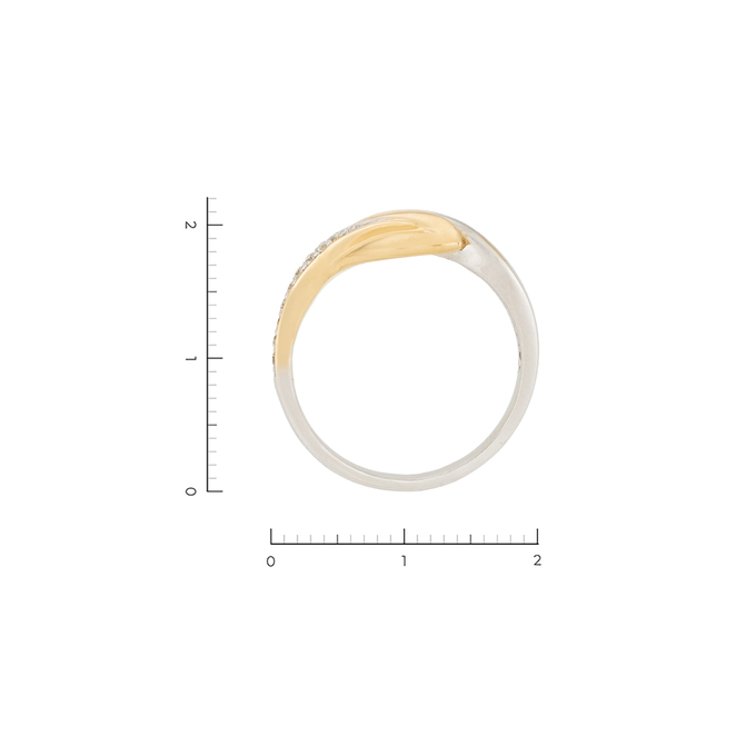 Кольцо из золота 585 пробы c 20 бриллиантами, Л 2810 0926 за 29200