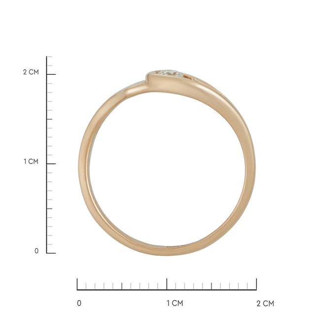 Кольцо из золота 585 пробы c бриллиантом, Л 3911 3730 за 35600