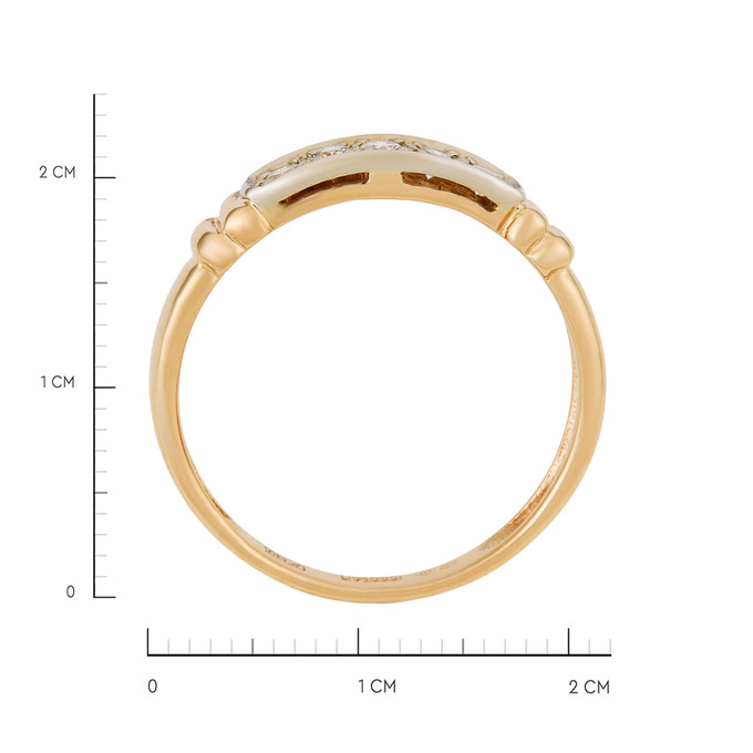 Кольцо из золота 585 пробы c бриллиантами, Л 2415 1353 за 60400