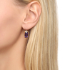 Серьги из золота 750 пробы c корундами
