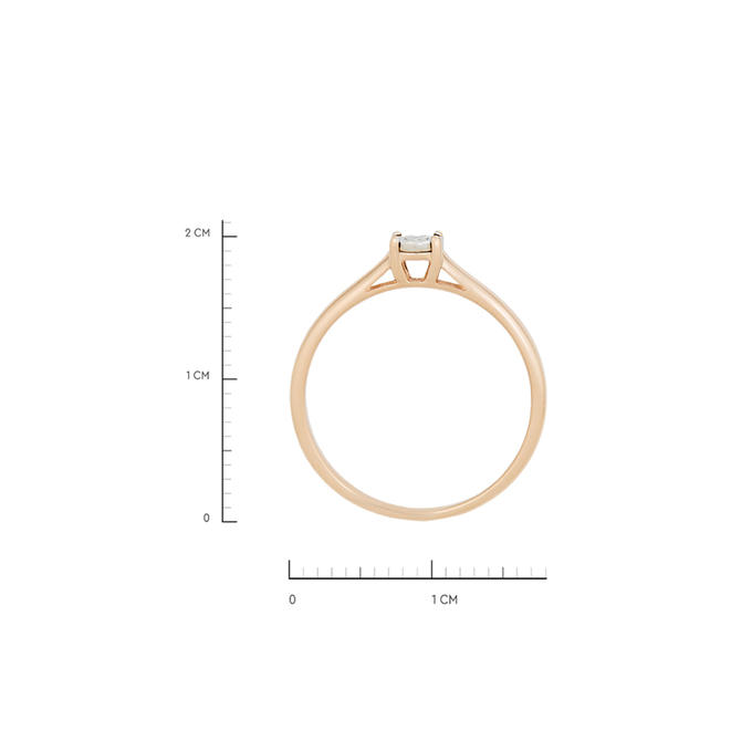 Кольцо из золота 585 пробы c бриллиантом, Л 2316 6830 за 21600