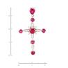 Подвеска из золота 750 пробы c 7 рубинами и 19 бриллиантами