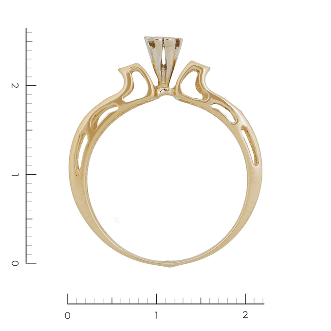 Кольцо из золота 585 пробы c 33 бриллиантами, Л 4305 2888 за 32400