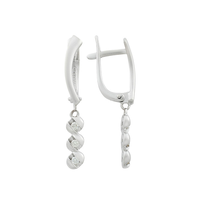 Серьги из золота 585 пробы c бриллиантами, Ц О007 2419 за 52000