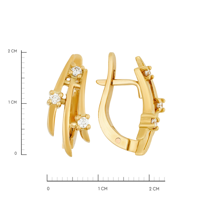 Серьга из золота 750 пробы с бриллиантами, Л 2813 5581 за 45000