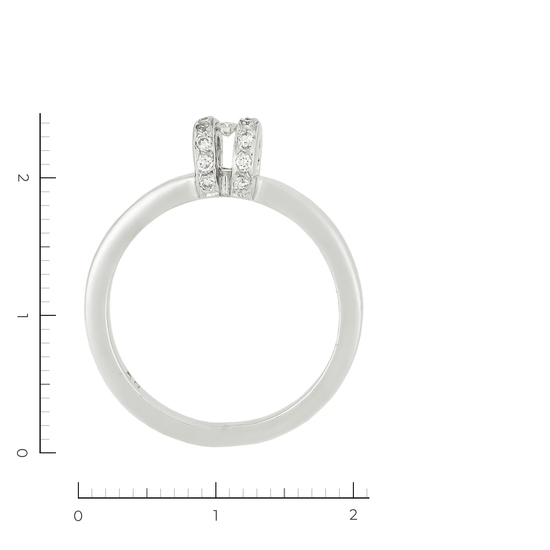 Кольцо из белого золота 750 пробы c 17 бриллиантами, Л11152747 за 30540