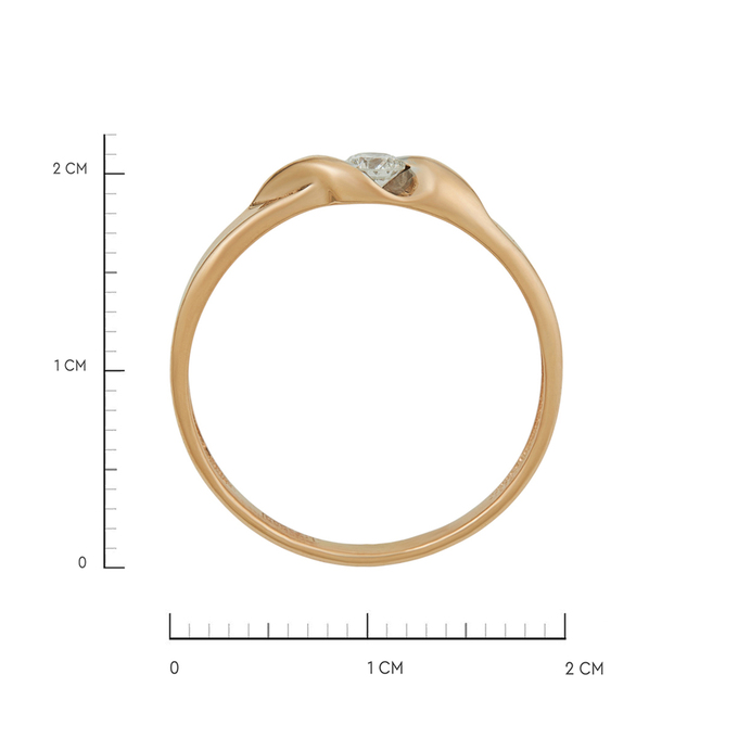 Кольцо из золота 585 пробы c бриллиантом, Л 6302 5554 за 41040