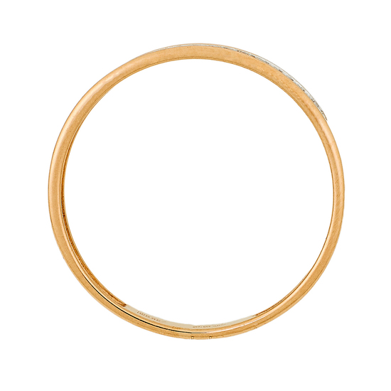 Кольцо из комбинированного золота 585 пробы c 55 бриллиантами, Л64019443 за 8775