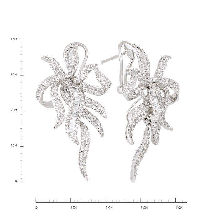Серьги из золота 750 пробы c бриллиантами, Ц О007 2306 за 230000