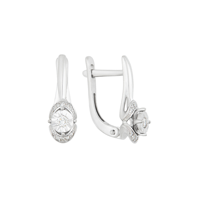 Серьги из золота 585 пробы c бриллиантами, К 0000 2953 за 33000