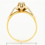 Кольцо из комбинированного золота 750 пробы c 1 бриллиантом Л23155001 фото 4