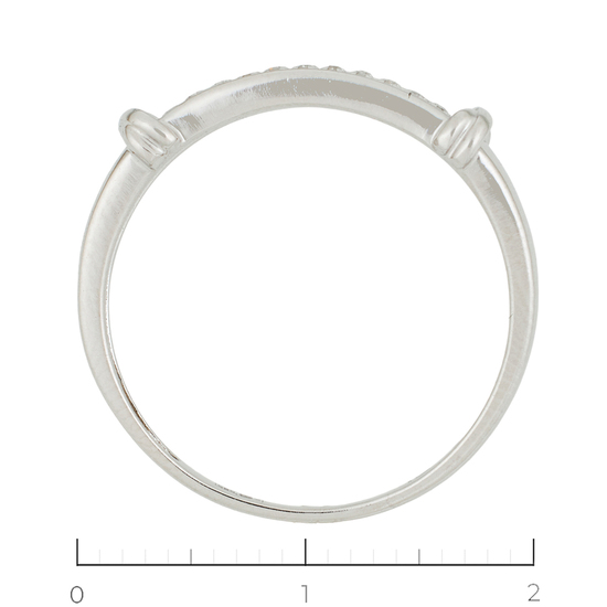 Кольцо из белого золота 585 пробы c 11 бриллиантами, Л61012200 за 12900
