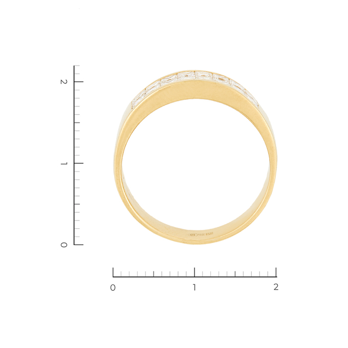 Кольцо из желтого золота 750 пробы c 16 бриллиантами, Л 7501 7892 за 112900
