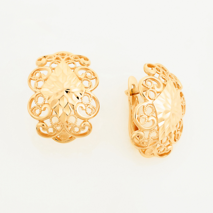 Серьги из красного золота 585 пробы
