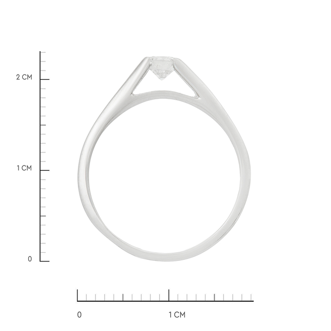 Кольцо из золота 750 пробы c бриллиантом, Л 2808 3651 за 83100