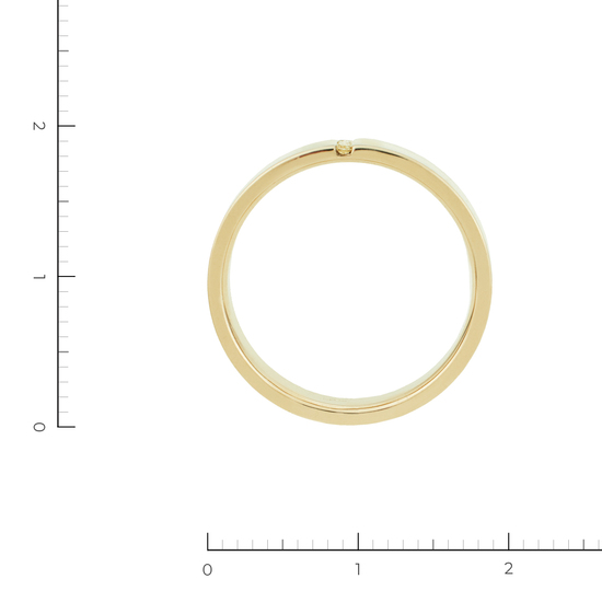 Кольцо из комбинированного золота 585 пробы c 3 бриллиантами, Л06157369 за 24250