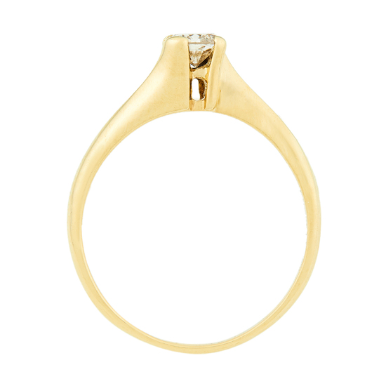 Кольцо из желтого золота 750 пробы c 1 бриллиантом, Л57024487 за 47900