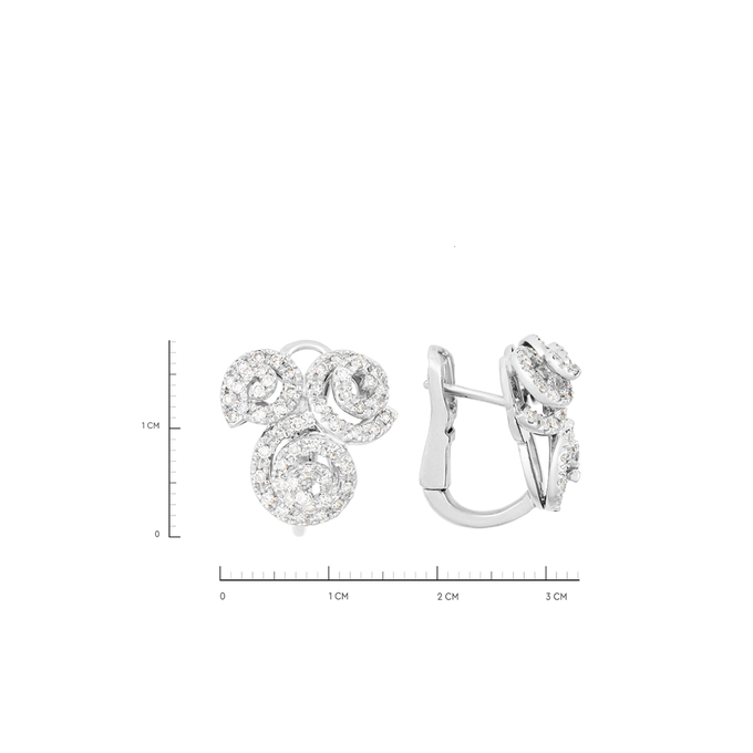 Серьги из золота 750 пробы c бриллиантами, К 0000 3259 за 119000