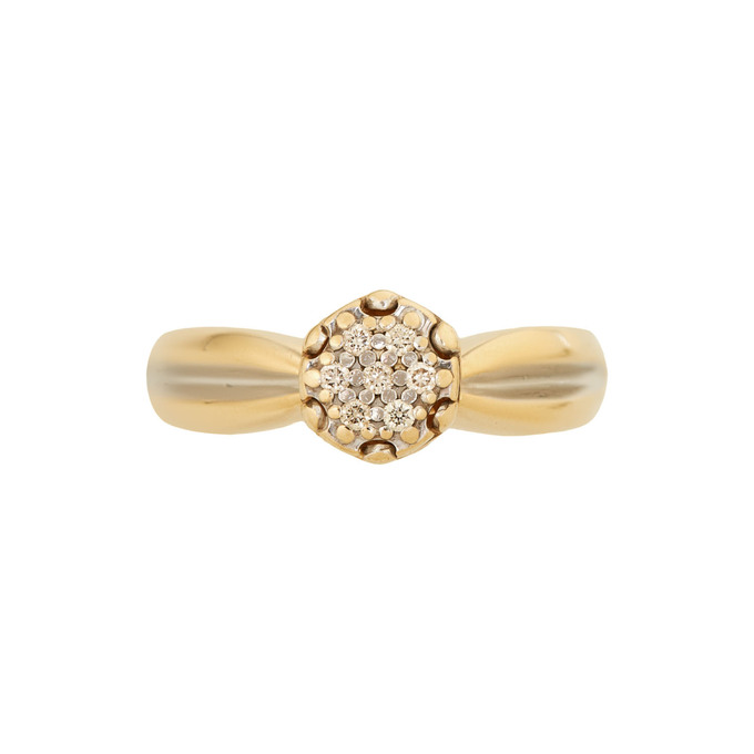 Кольцо из золота 585 пробы c бриллиантами