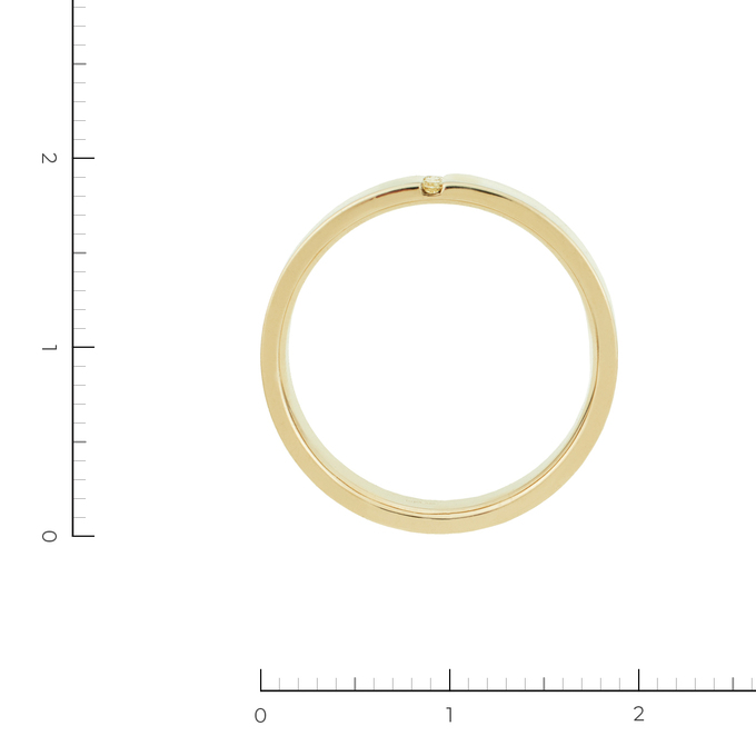 Кольцо из комбинированного золота 585 пробы c 3 бриллиантами