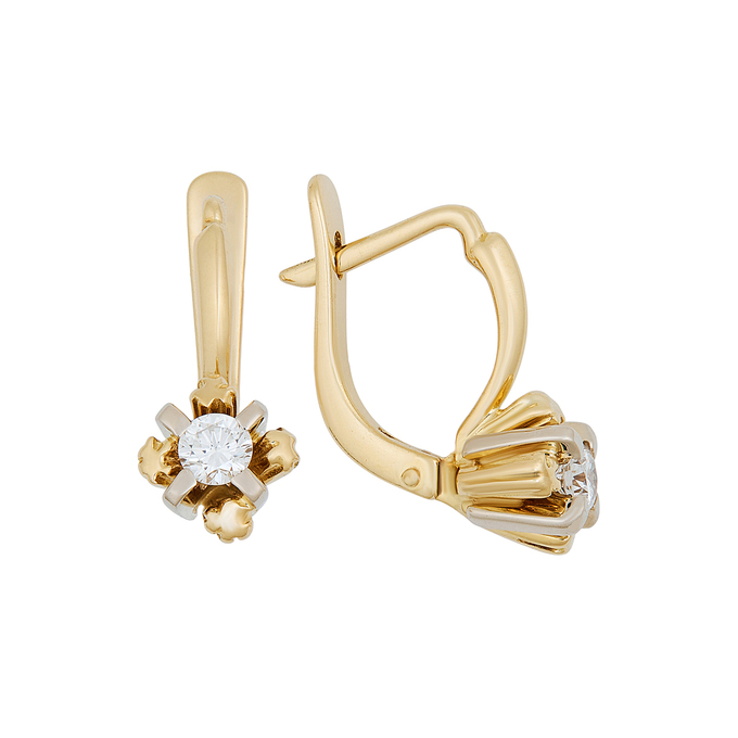 Серьги из золота 750 пробы c бриллиантами, К 0000 5183 за 88500