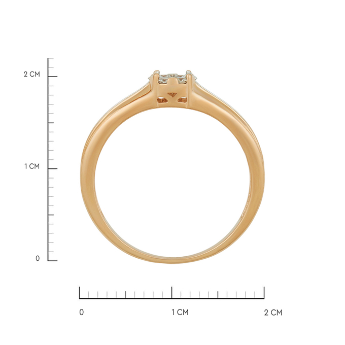 Кольцо из золота 585 пробы c бриллиантами, Л 2913 1602 за 30400