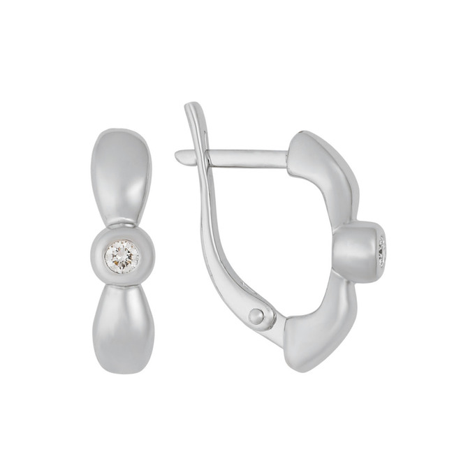 Серьги из золота 585 пробы c бриллиантами