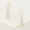 Серьги из красного золота 585 пробы c фианитами