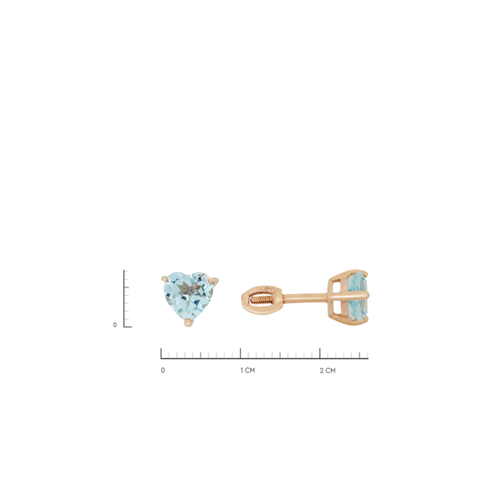 Серьги из золота 585 пробы c топазами, Л 6302 3827 за 12800
