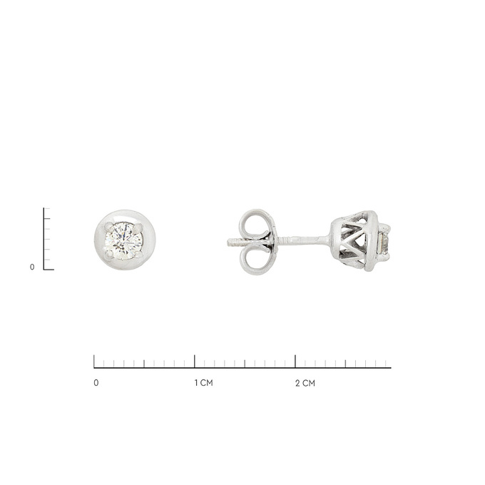 Серьги из золота 585 пробы c бриллиантами, Ц О007 2595 за 44000