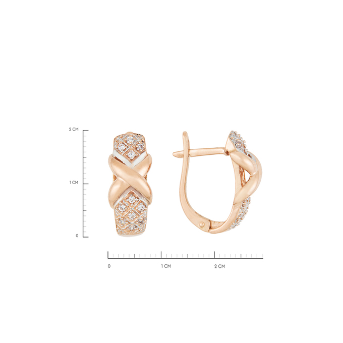 Серьги из золота 585 пробы c фианитами, Л 7501 9275 за 50640