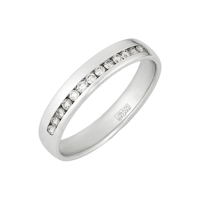 Кольцо из золота 585 пробы c бриллиантами