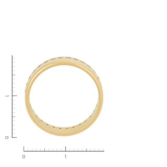 Кольцо из желтого золота 585 пробы c 32 фианитами, Л51037894 за 21070