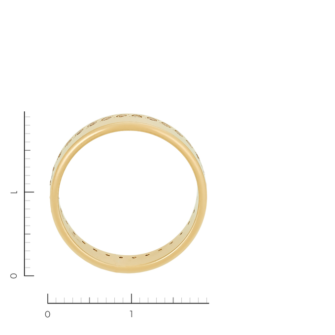 Кольцо из желтого золота 585 пробы c 32 фианитами, Л 5103 7894 за 21070