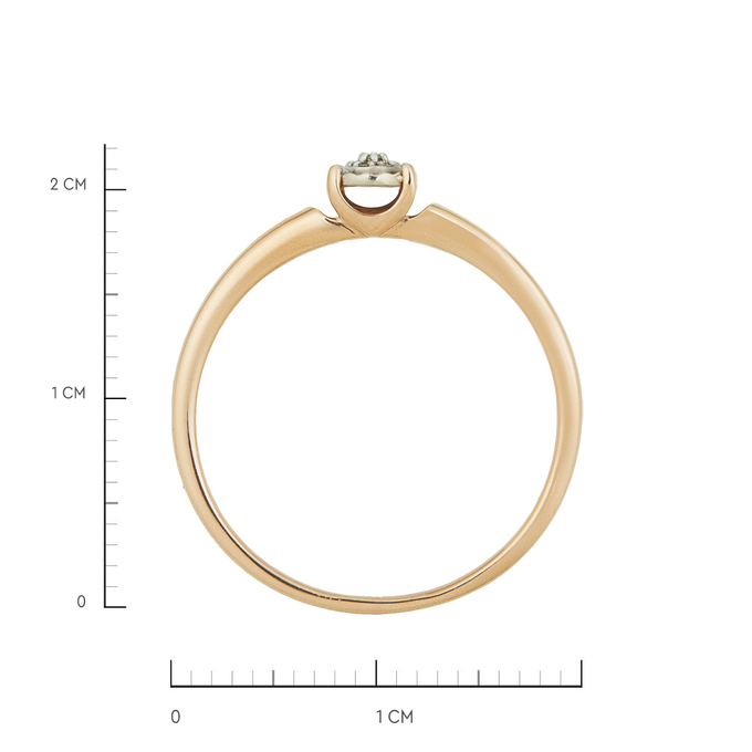 Кольцо из золота 585 пробы c бриллиантами, Л 3911 5262 за 19920