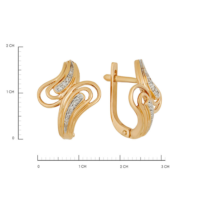 Серьги из золота 585 пробы с бриллиантами, Л 6302 6348 за 55200