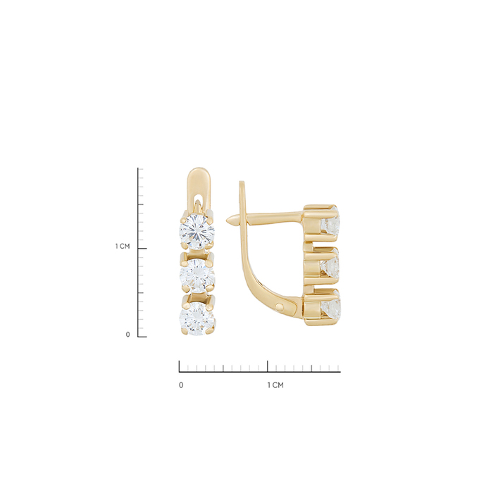 Серьги из золота 750 пробы c бриллиантами, Л 3706 5140 за 189000
