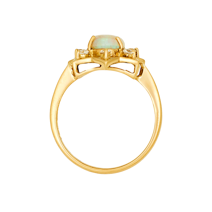 Кольцо из золота 750 пробы c опалом и синтетическими камнями, Л 1812 0013 за 69000