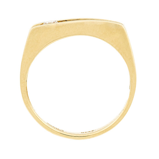 Кольцо из желтого золота 585 пробы c 1 бриллиантом, Л19110129 за 11950