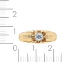 Кольцо из красного золота 585 пробы c 1 бриллиантом 092006 фото 4