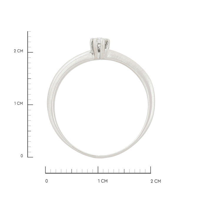 Кольцо из золота 585 пробы c 1 бриллиантом, Л 4105 7682 за 30000