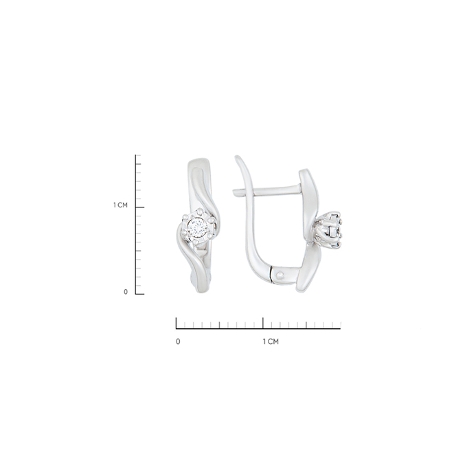 Серьги из золота 585 пробы c бриллиантами, К 0000 5130 за 51800