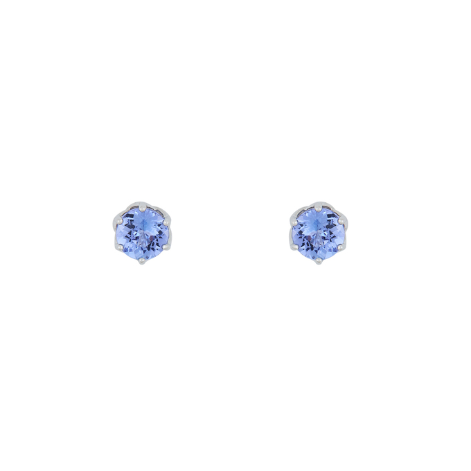 Серьги из золота 585 пробы c танзанитами