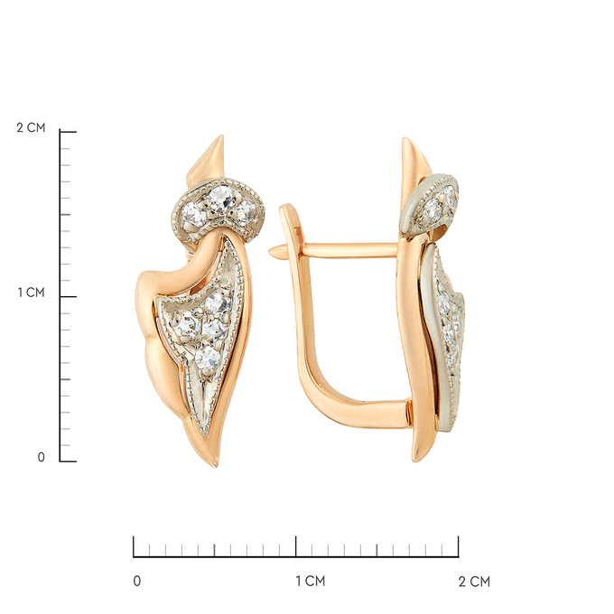 Серьги из золота 585 пробы c бриллиантами, Л 5805 0976 за 72480